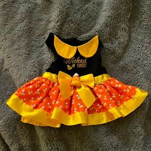 Candy corn halloween puppy dress